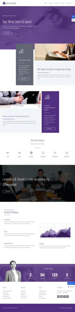 现代商务咨询官网 - 商务服务 Elementor外贸独立站模板完整页面预览