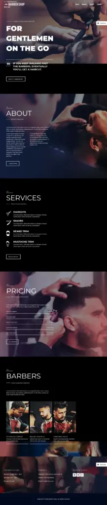 时尚男士造型 - WordPress Elementor外贸独立站模板完整页面预览