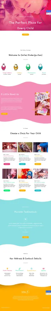 温馨幼教中心 - 文化创意服务 Elementor外贸独立站模板完整页面预览