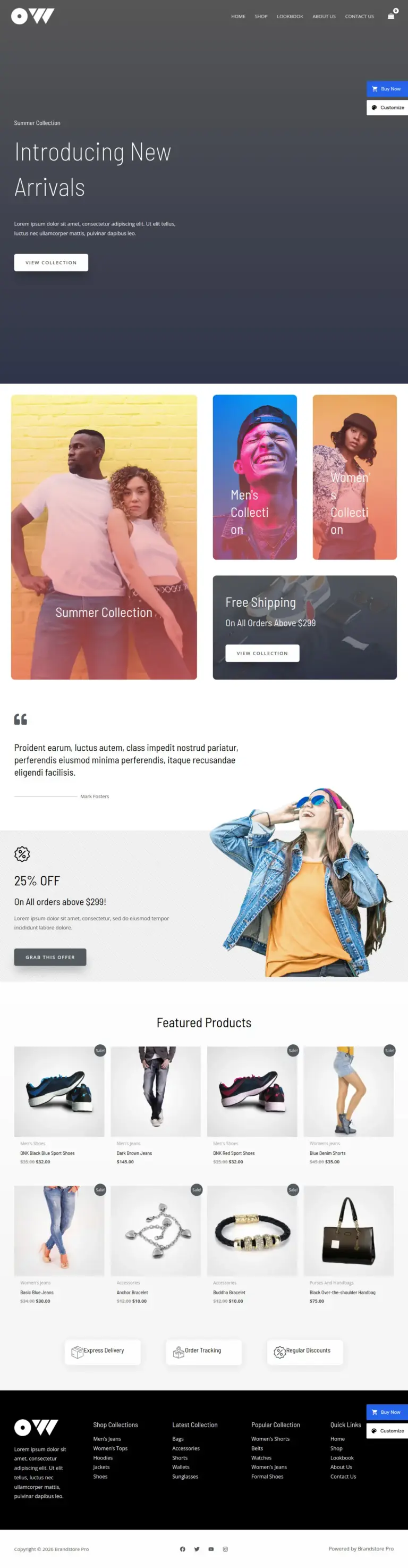 时尚潮流精品展示 - 软件与信息服务 Elementor外贸独立站模板完整页面预览