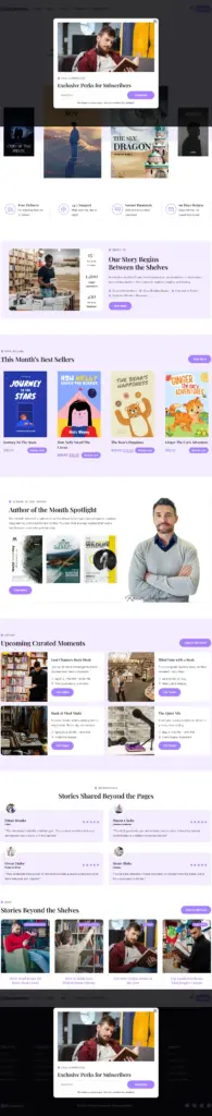 阅读社区内容展示 - 文化创意服务 Elementor外贸独立站模板完整页面预览