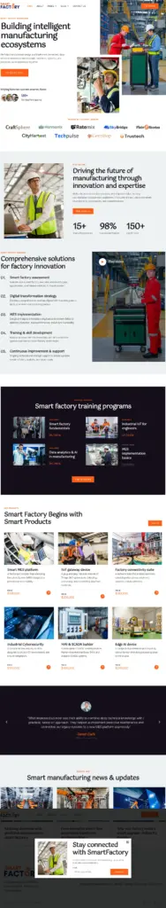 智能工业科技展示 - 软件与信息服务 Elementor外贸独立站模板完整页面预览