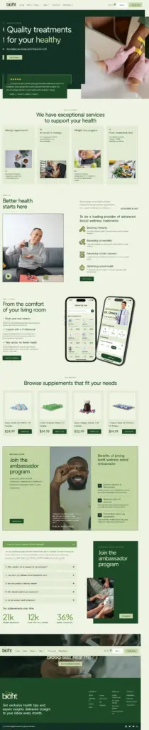 健康生活方案 - 医疗健康服务 Elementor外贸独立站模板完整页面预览