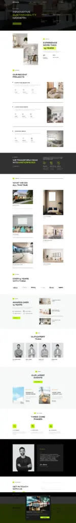 现代建筑设计 - 工程与技术服务 Elementor外贸独立站模板完整页面预览