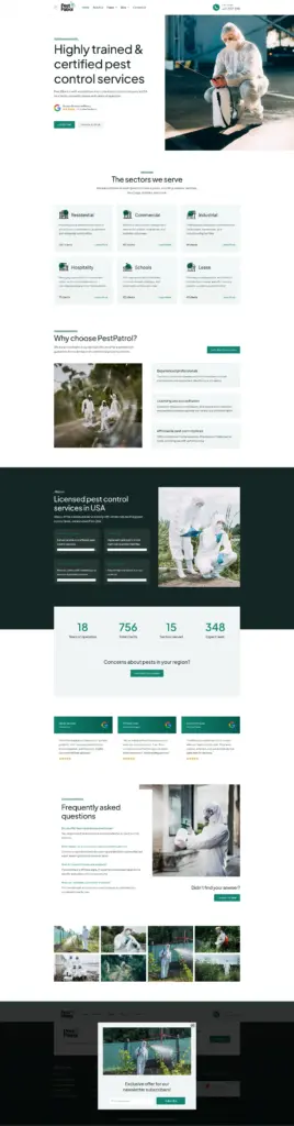 现代专业服务官网 - WordPress Elementor外贸独立站模板完整页面预览