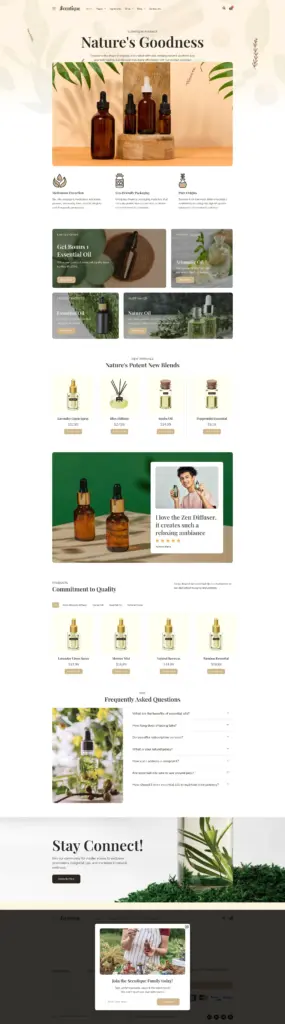 天然生活品味 - 商务服务 Elementor外贸独立站模板完整页面预览