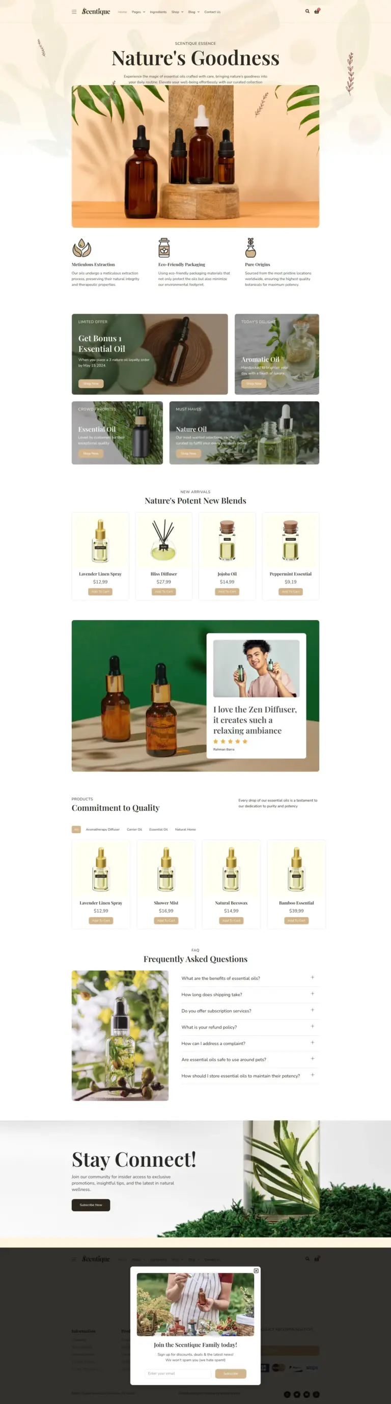 天然生活品味 - 商务服务 Elementor外贸独立站模板完整页面预览