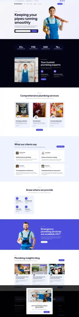 现代服务企业官网 - 商务服务 Elementor外贸独立站模板完整页面预览