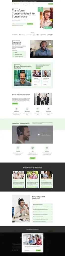 现代商务服务主页 - 商务服务 Elementor外贸独立站模板完整页面预览