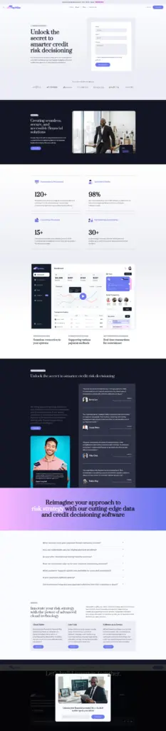 智慧金融服务 - 金融服务 Elementor外贸独立站模板完整页面预览