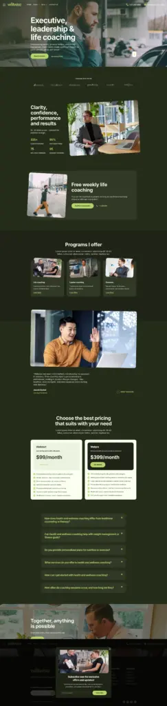 专业指导与健康生活 - 医疗健康服务 Elementor外贸独立站模板完整页面预览