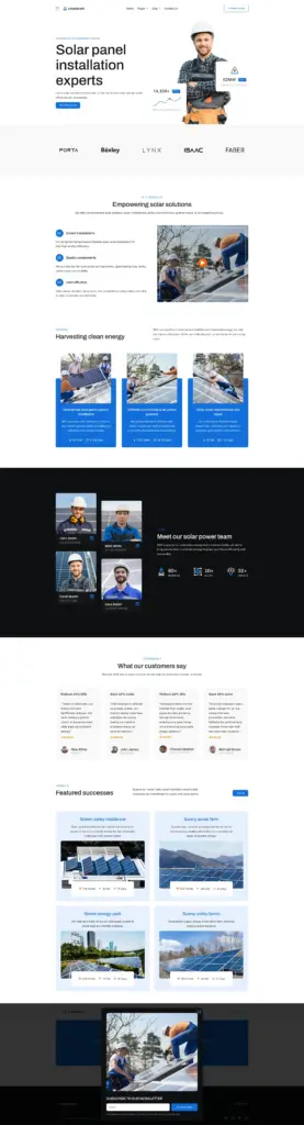 绿色能源解决方案 - 能源化工 Elementor外贸独立站模板完整页面预览