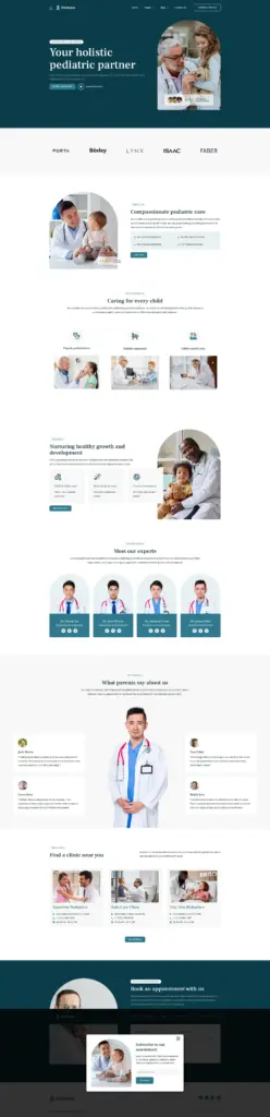 温馨医疗健康服务 - 医疗健康服务 Elementor外贸独立站模板完整页面预览