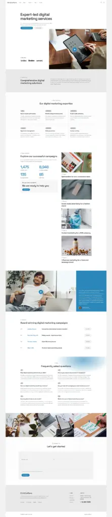 现代商务咨询服务 - 商务服务 Elementor外贸独立站模板完整页面预览