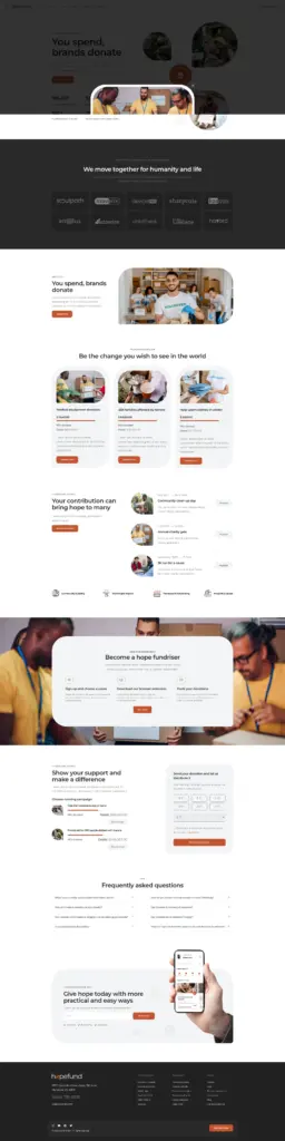 公益慈善主页 - WordPress Elementor外贸独立站模板完整页面预览