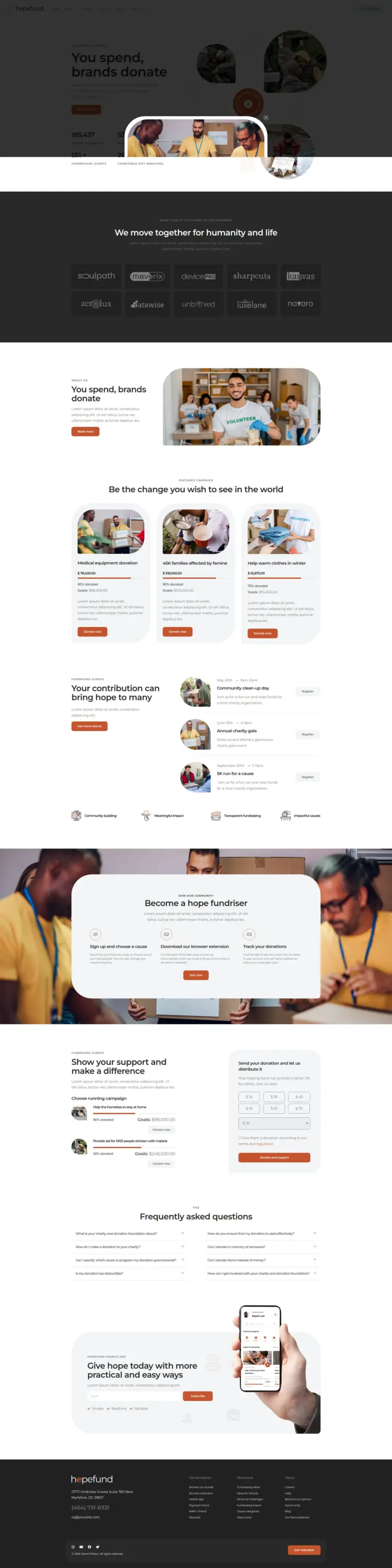 公益慈善主页 - WordPress Elementor外贸独立站模板完整页面预览