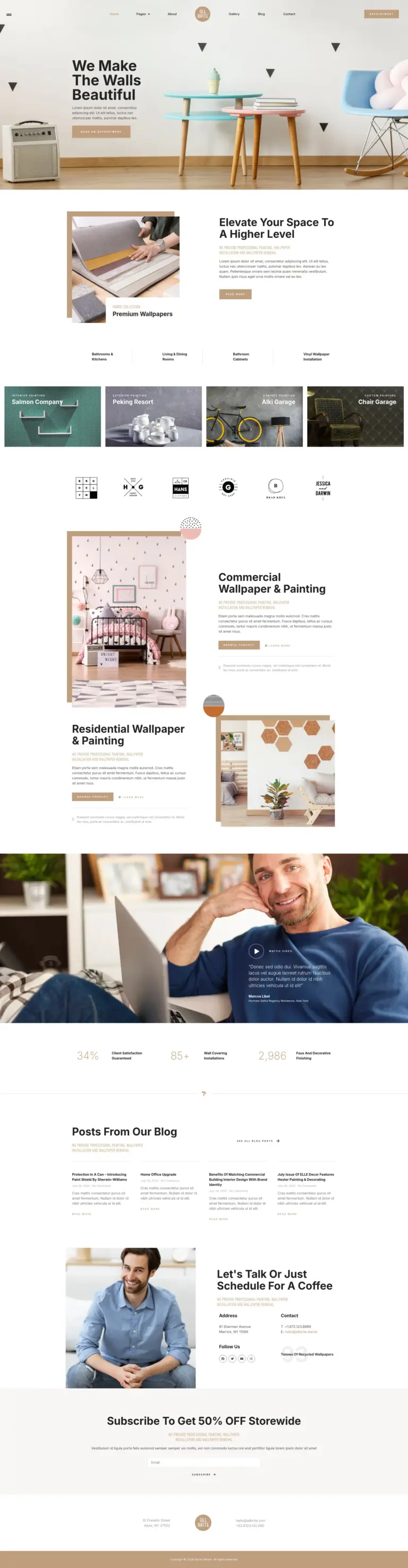 现代家居服务 - 家居园艺 Elementor外贸独立站模板完整页面预览