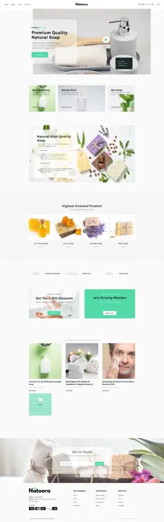 纯粹品质生活 - 化妆美容 Elementor外贸独立站模板完整页面预览