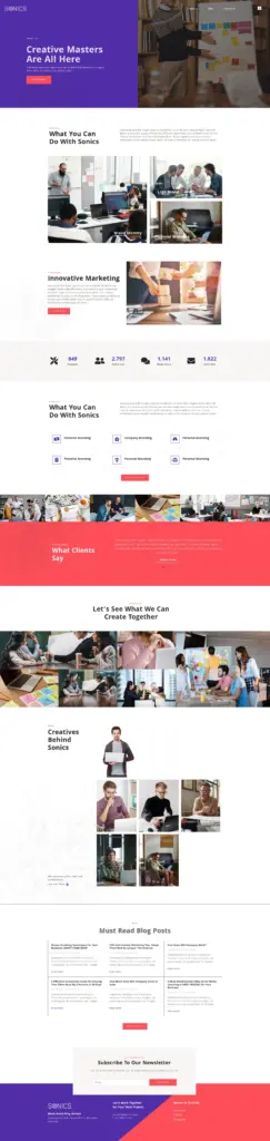 现代商务创意 - 商务服务 Elementor外贸独立站模板完整页面预览