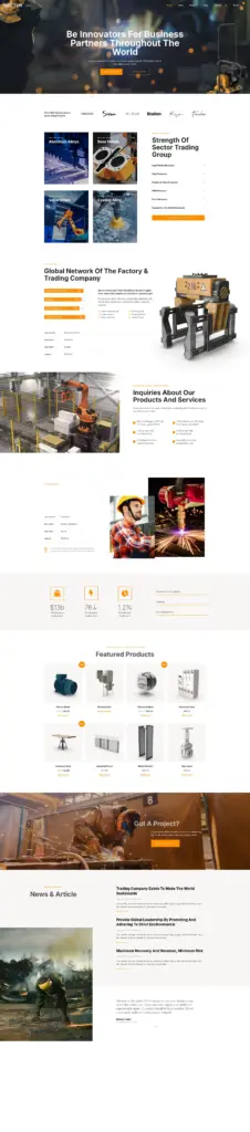 科技工业解决方案 - 软件与信息服务 Elementor外贸独立站模板完整页面预览