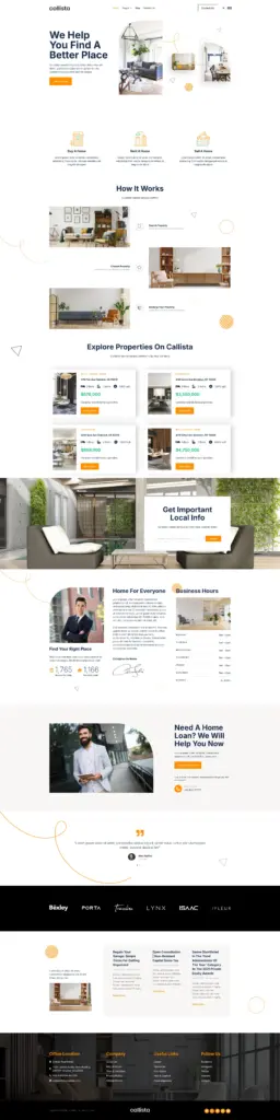 现代房产展示站 - 家居园艺 Elementor外贸独立站模板完整页面预览