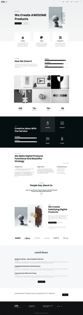 专业科技服务展示 - 软件与信息服务 Elementor外贸独立站模板完整页面预览