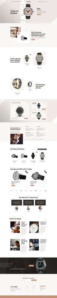 简约时尚精品展示 - 数码家电 Elementor外贸独立站模板完整页面预览