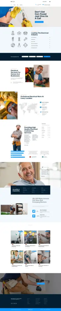 现代服务企业展示 - 商务服务 Elementor外贸独立站模板完整页面预览