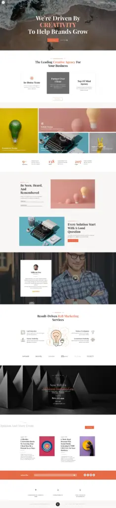 创意商务展示 - 软件与信息服务 Elementor外贸独立站模板完整页面预览