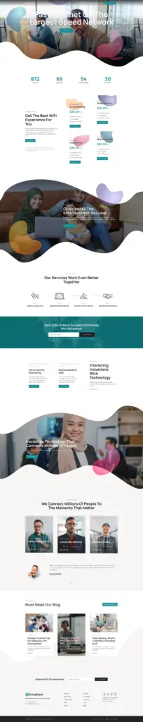 现代科技服务门户 - 软件与信息服务 Elementor外贸独立站模板完整页面预览