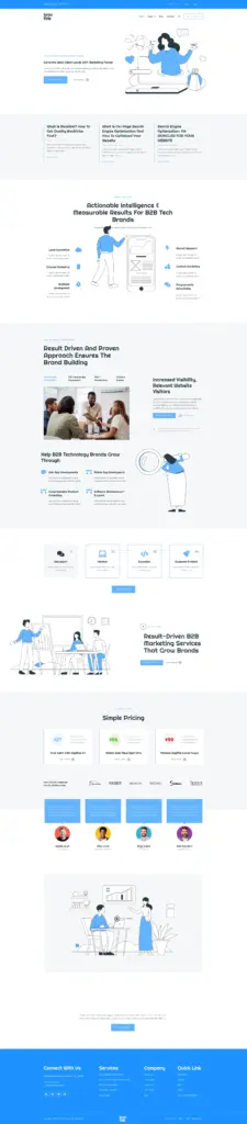 现代科技服务展示 - 软件与信息服务 Elementor外贸独立站模板完整页面预览