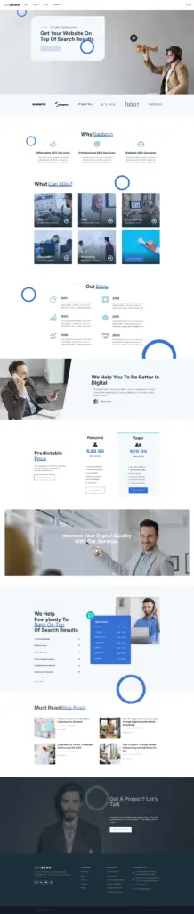 现代商务专业服务 - 商务服务 Elementor外贸独立站模板完整页面预览