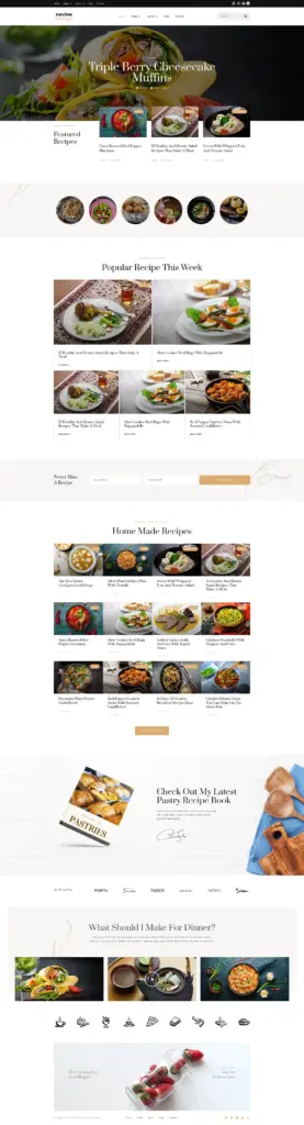 美食生活博客 - 旅游酒店服务 Elementor外贸独立站模板完整页面预览