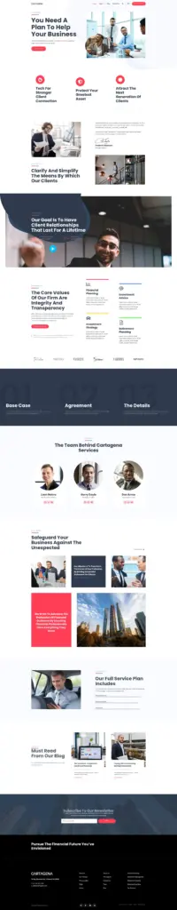 现代商务服务主页 - 商务服务 Elementor外贸独立站模板完整页面预览