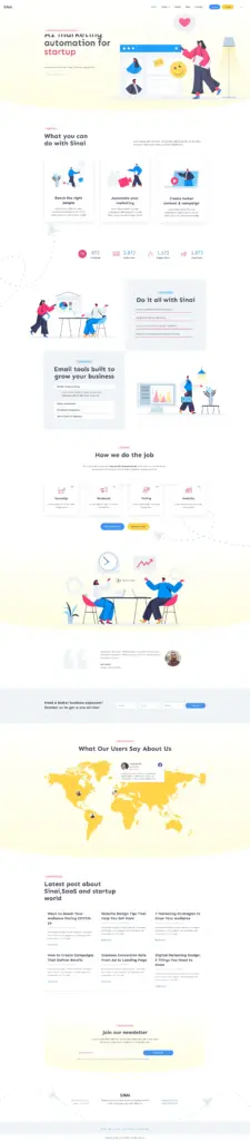 现代企业服务展示 - 商务服务 Elementor外贸独立站模板完整页面预览