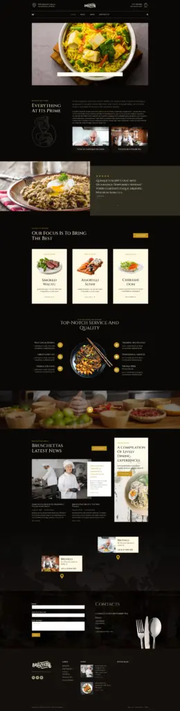 精致美食品牌展示 - 食品茶饮 Elementor外贸独立站模板完整页面预览