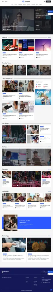 商业洞察发布平台 - 文化创意服务 Elementor外贸独立站模板完整页面预览