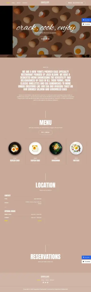 温馨食光主题站 - 旅游酒店服务 Elementor外贸独立站模板完整页面预览