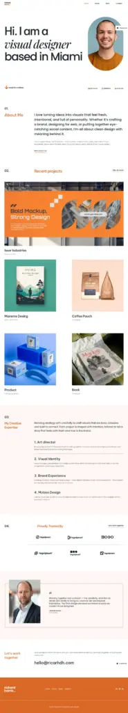 创意专业作品集 - 文化创意服务 Elementor外贸独立站模板完整页面预览