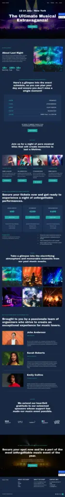 动感活动宣传页面 - 文化创意服务 Elementor外贸独立站模板完整页面预览
