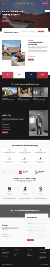 专业工程服务 - 工程与技术服务 Elementor外贸独立站模板完整页面预览