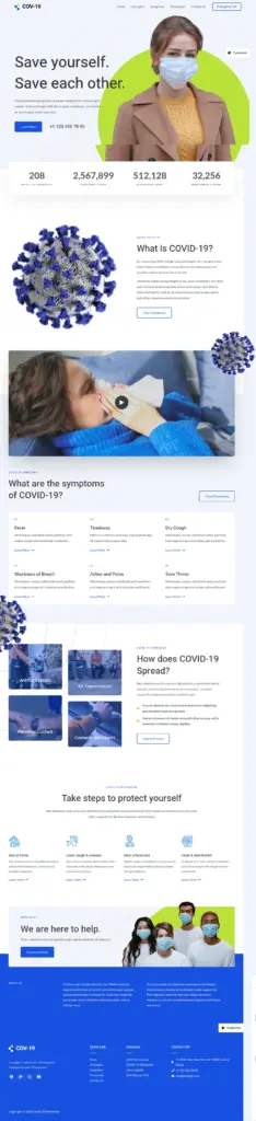 健康科普信息 - 医疗健康服务 Elementor外贸独立站模板完整页面预览